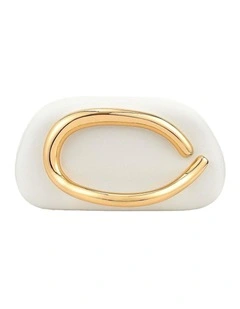 Celina Statement Clutch Bag - White