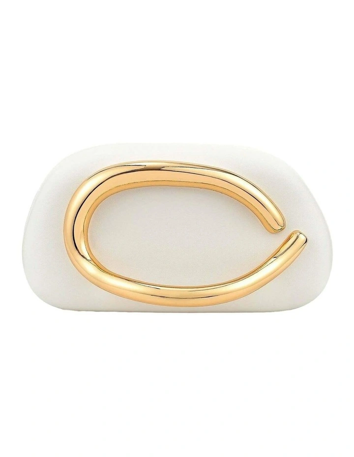 Celina Statement Clutch Bag - White image 1