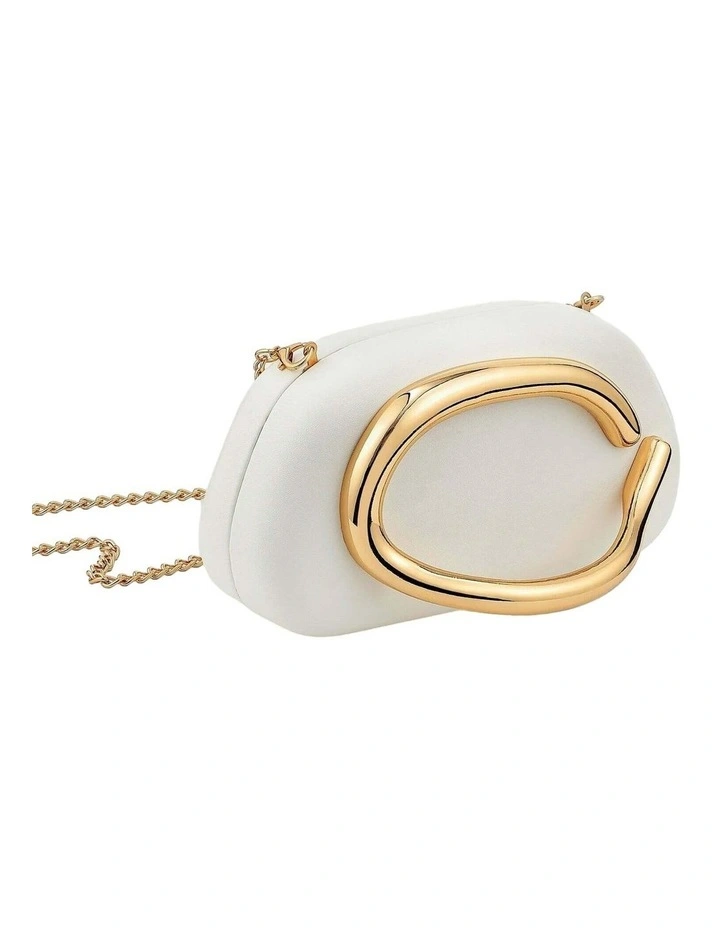 Celina Statement Clutch Bag - White image 3