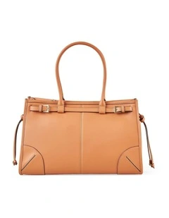 Leather Tote Bag - Tan