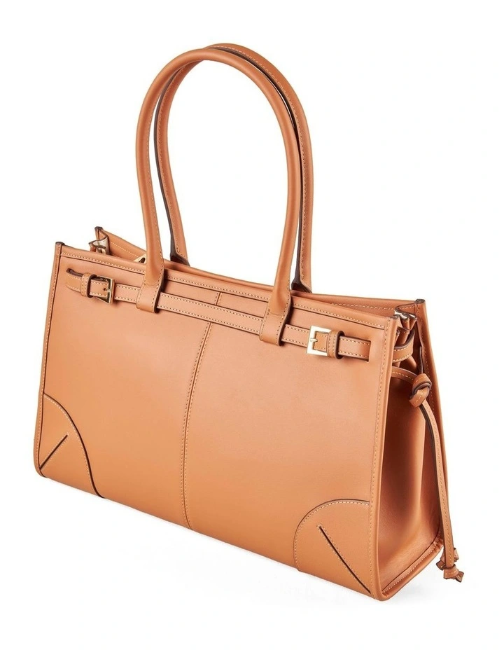 Leather Tote Bag - Tan image 2