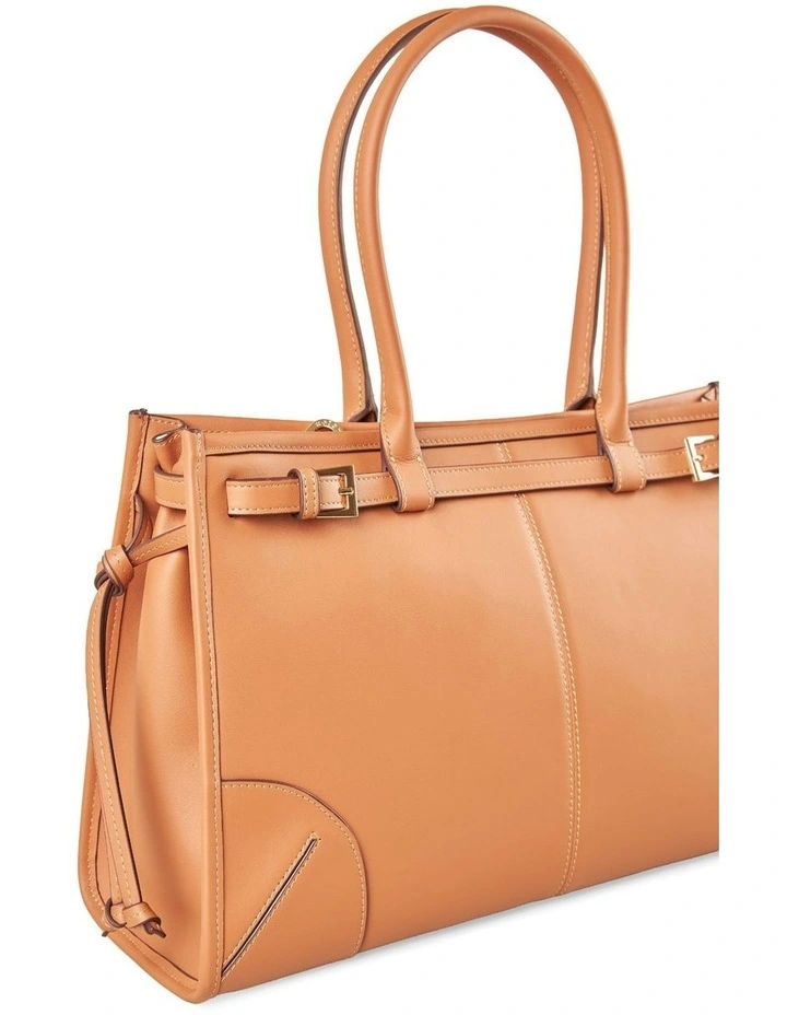 Leather Tote Bag - Tan image 3