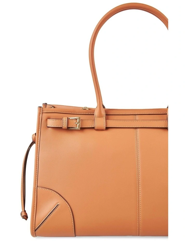 Leather Tote Bag - Tan image 4