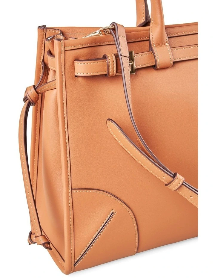 Leather Tote Bag - Tan image 6