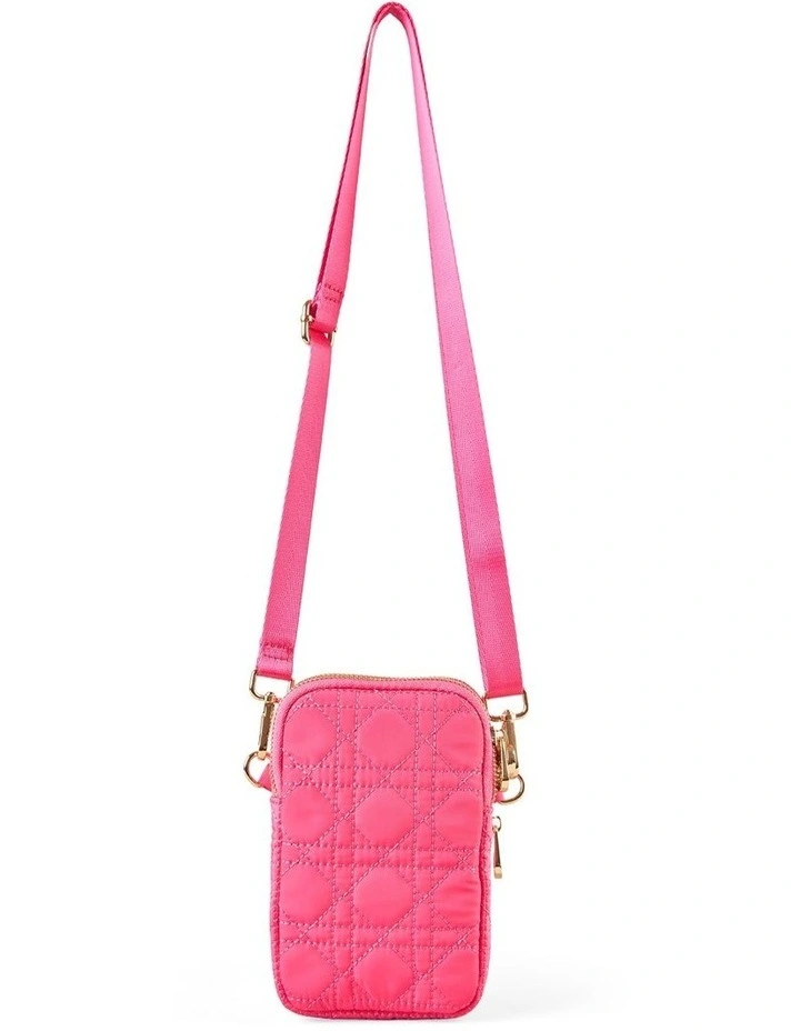 Quilted Phone Bag - Rose Pink image 3