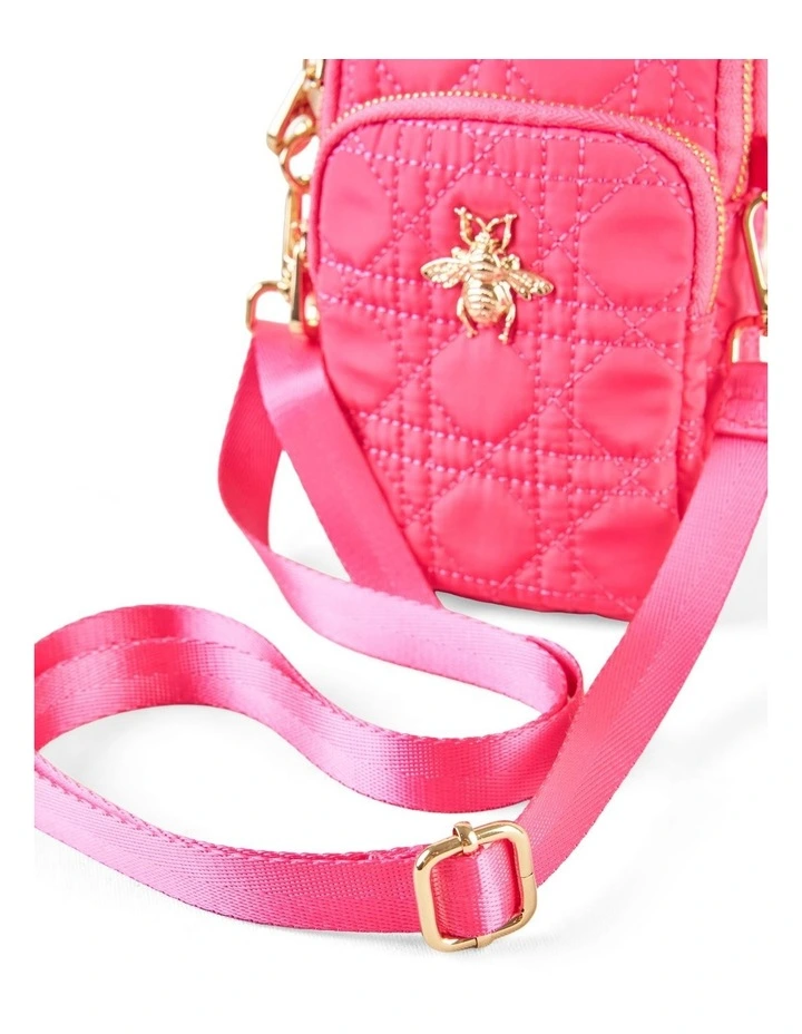 Quilted Phone Bag - Rose Pink image 5