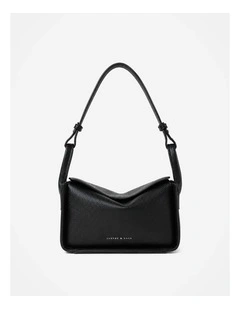 Jesselle Curve Shoulder Bag - Black