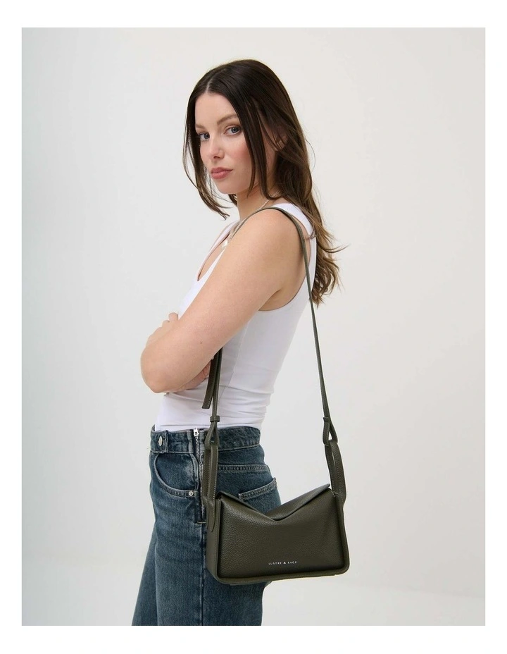 Jesselle Curve Shoulder Bag - Olive image 2