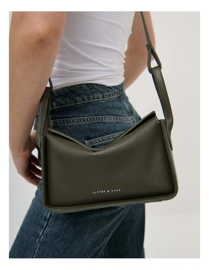 Jesselle Curve Shoulder Bag - Olive image 4