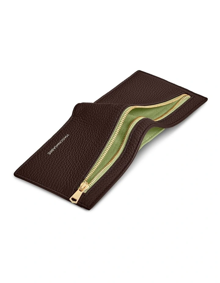 The Slim Bifold Wallet in Espresso Matcha image 2