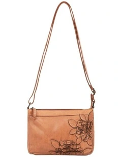 Eliza cross body bag w/ adjustable strap in tan
