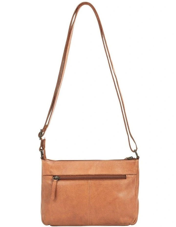 Eliza cross body bag w/ adjustable strap in tan image 2
