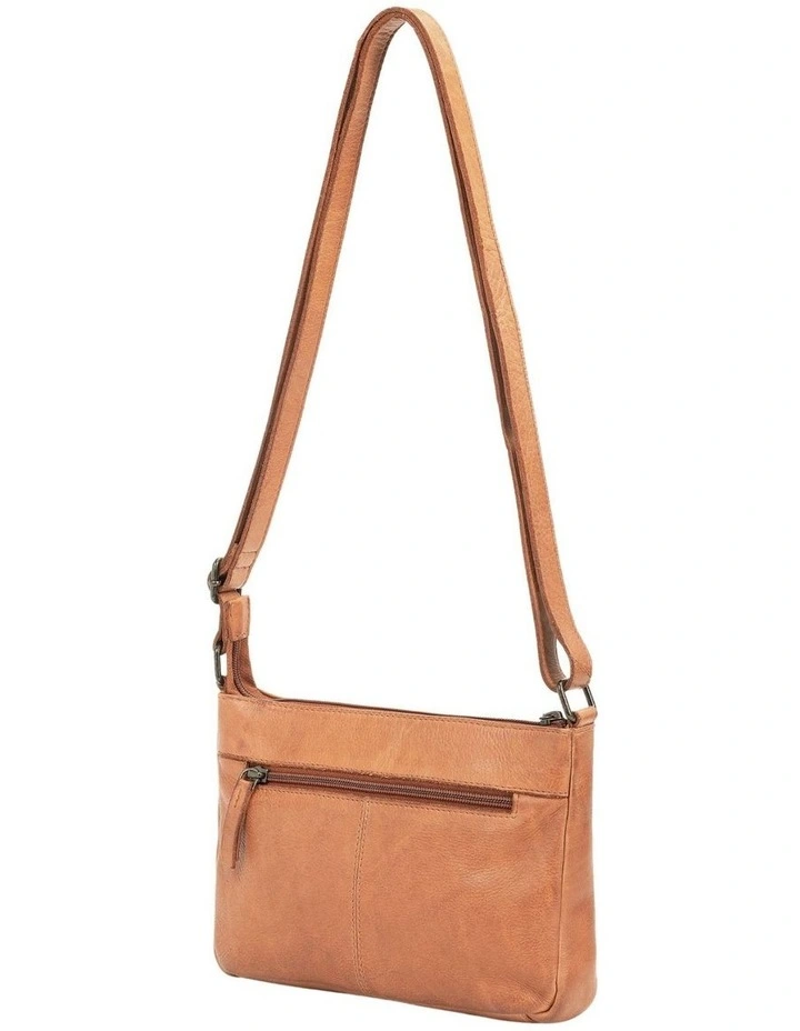 Eliza cross body bag w/ adjustable strap in tan image 4