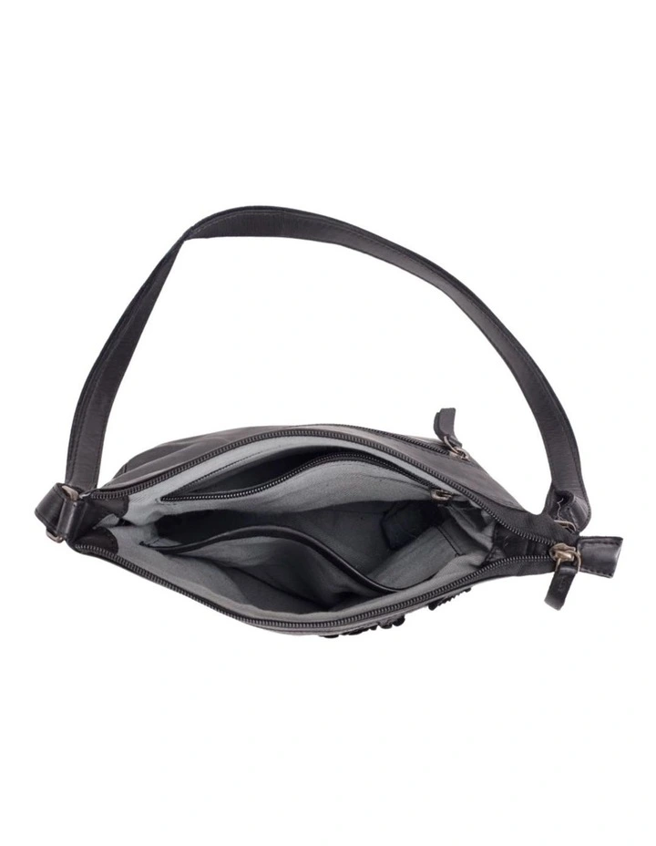 Eliza cross body bag w/ adjustable strap in black image 5