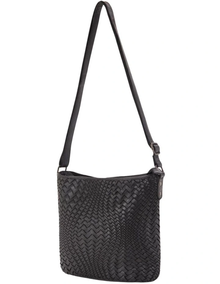 Coogee cross body bag w/ adjustable strap in black image 3