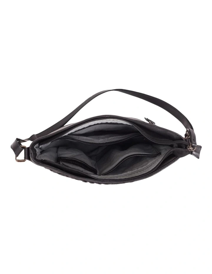 Coogee cross body bag w/ adjustable strap in black image 5