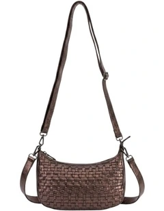 Sorrento moon cross body bag w/ adjustable strap in copper