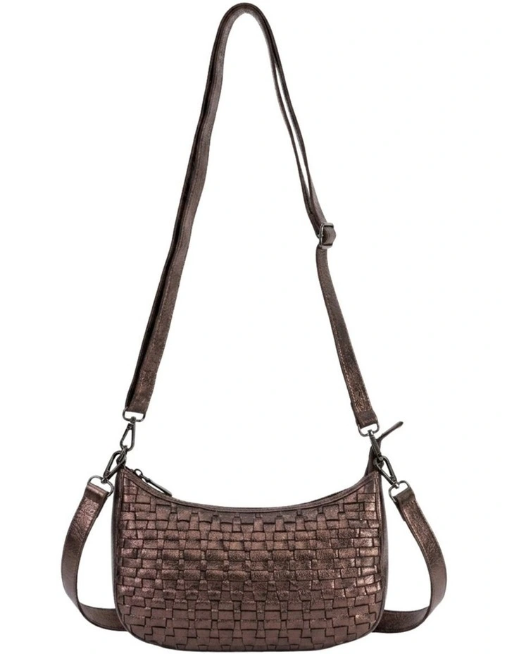 Sorrento moon cross body bag w/ adjustable strap in copper image 1