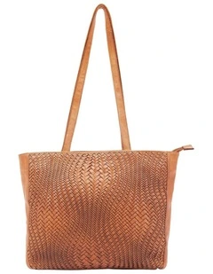 Toowoomba woven tote in tan
