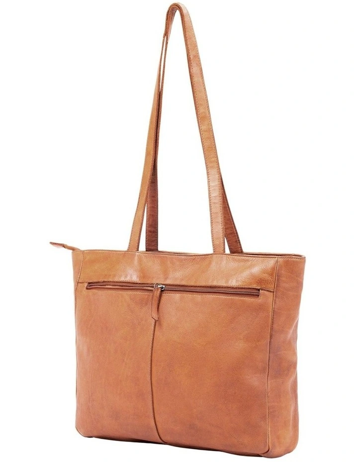 Toowoomba woven tote in tan image 4
