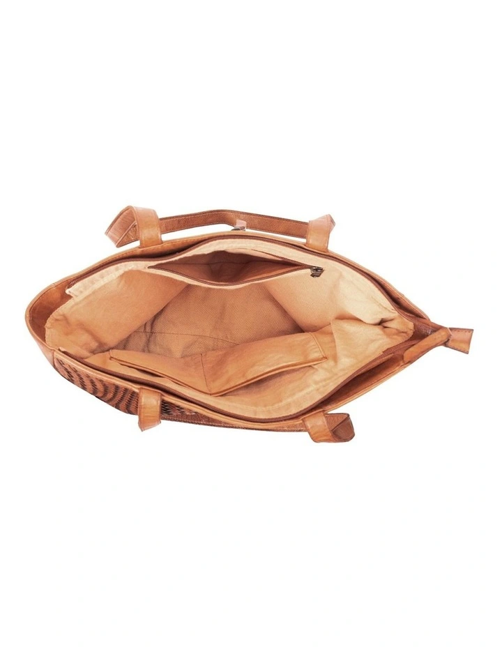 Toowoomba woven tote in tan image 5