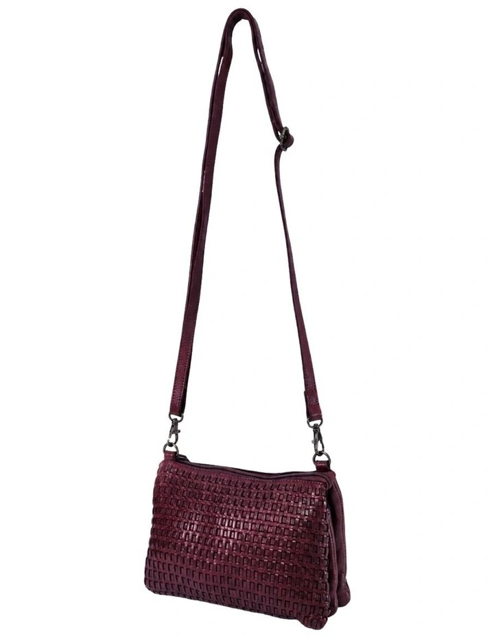 Paddington cross body bag w/ adjustable strap in purple image 3