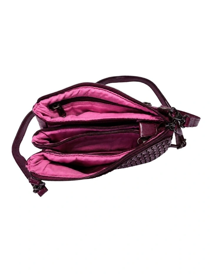 Paddington cross body bag w/ adjustable strap in purple image 5