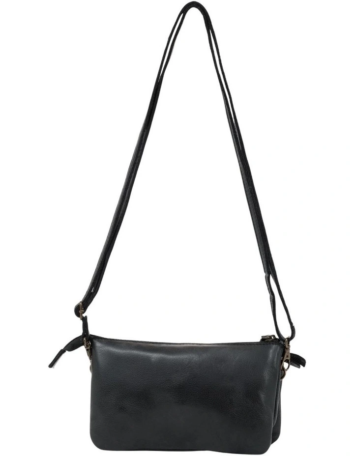 Fitzroy studded cross body bag w/ adjustable strap in black image 2