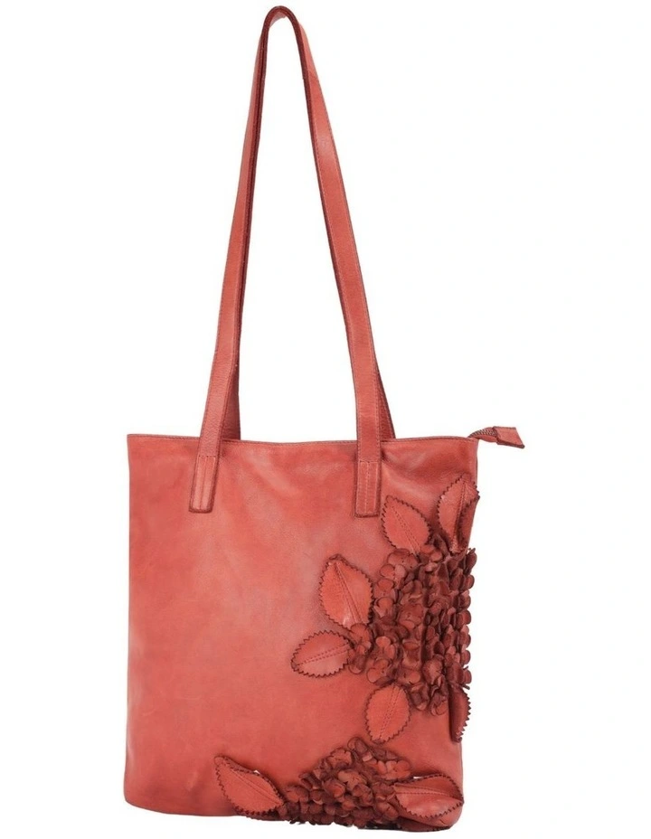 Flinders floral tote in tan image 3