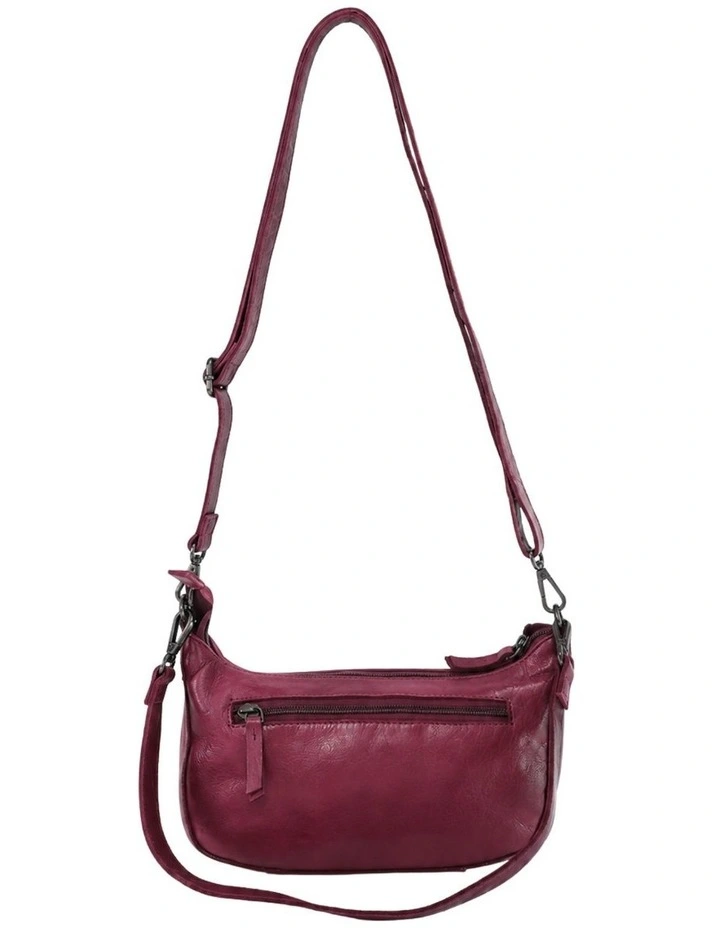 Sorrento moon cross body bag w/ adjustable strap in purple image 2