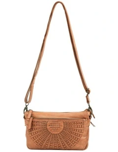 Fitzroy cross body bag w/ adjustable strap in tan