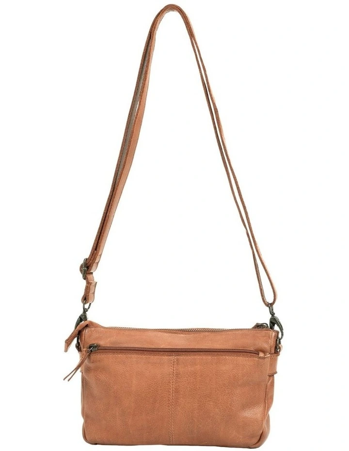 Fitzroy cross body bag w/ adjustable strap in tan image 2
