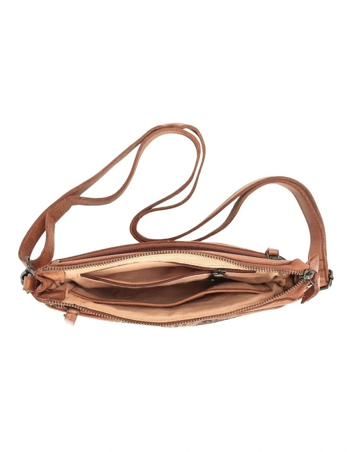 Fitzroy cross body bag w/ adjustable strap in tan image 5