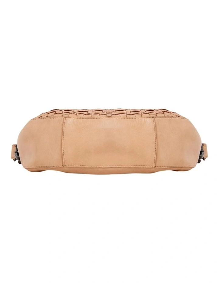 Sorrento moon cross body bag w/ adjustable strap in taupe image 5