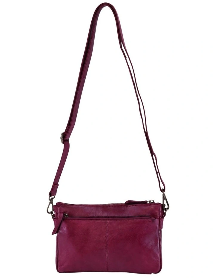 Bowral laser cut cross body strap w/ studs in purple image 2
