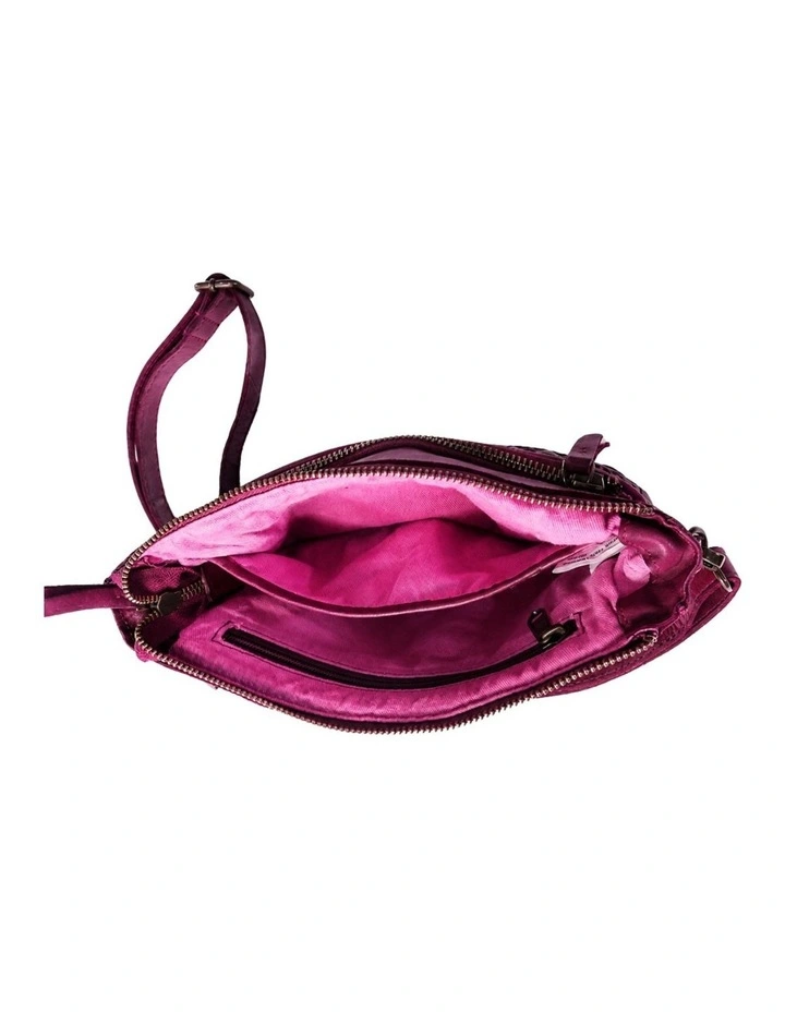 Bowral laser cut cross body strap w/ studs in purple image 5