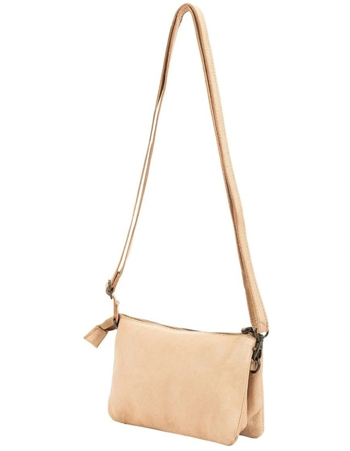 Fitzroy studded cross body bag w/ adjustable strap in taupe image 4