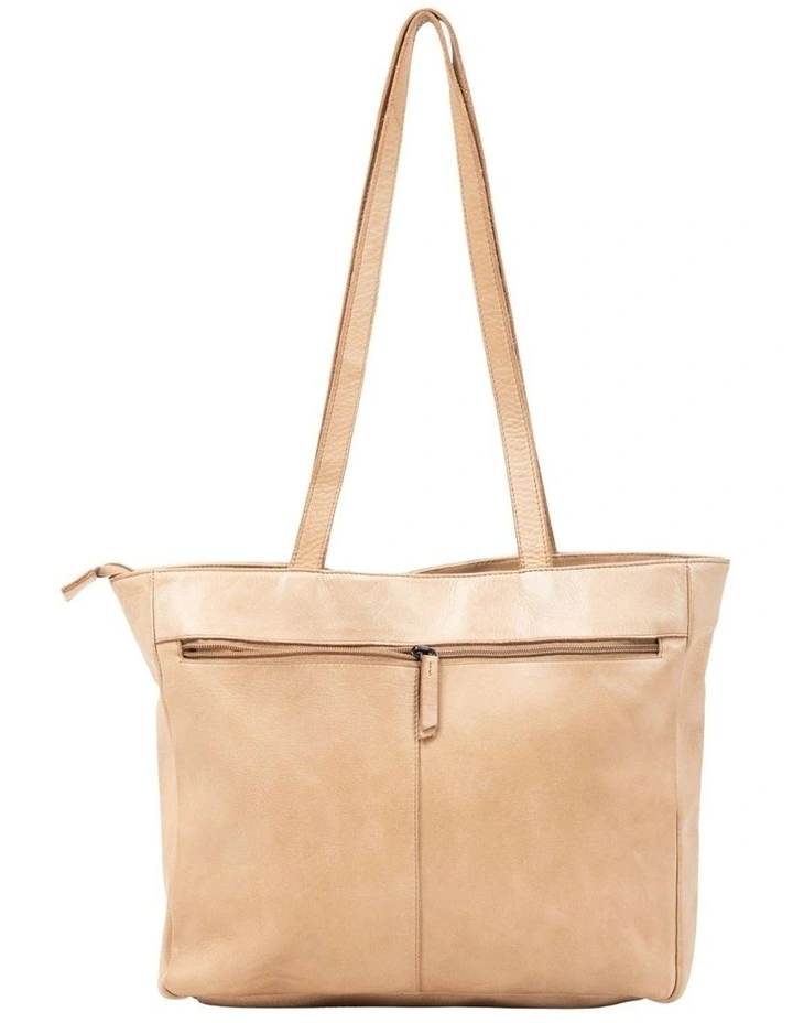 Toowoomba woven tote in taupe image 2