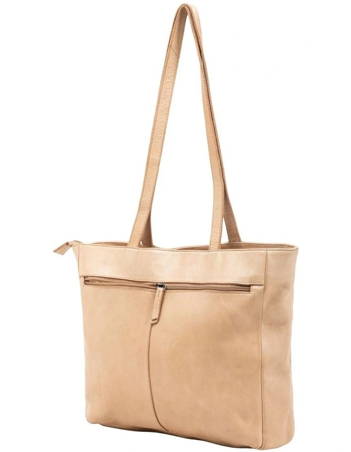 Toowoomba woven tote in taupe image 4