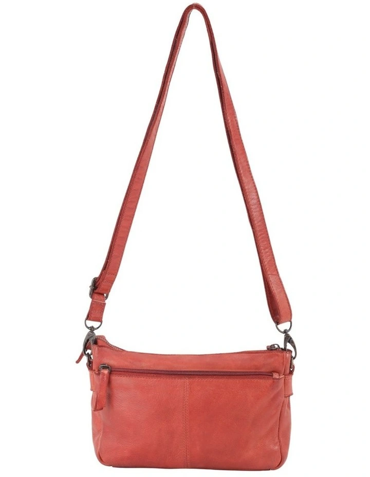 Bowral laser cut cross body strap w/ studs in tan image 2