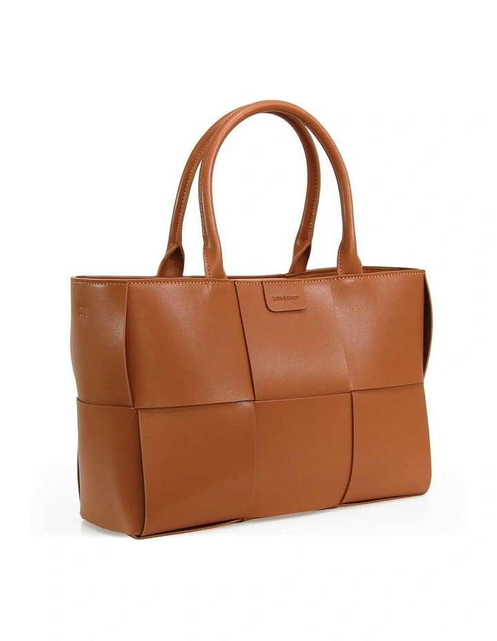Long Way Home Woven Tote in Camel image 2