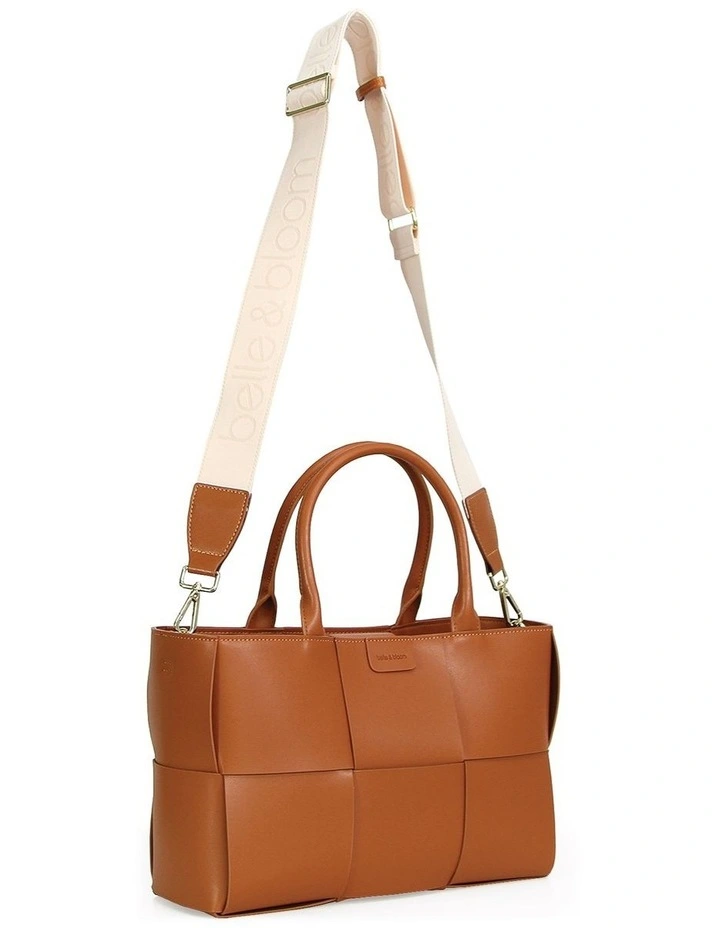 Long Way Home Woven Tote in Camel image 4