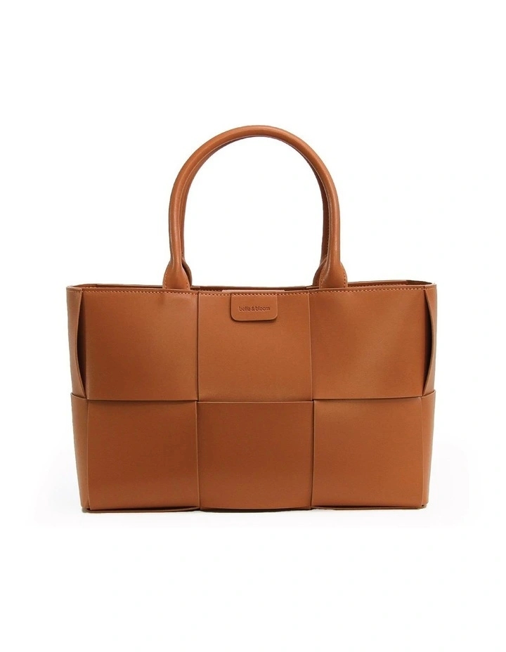Long Way Home Woven Tote in Camel image 5