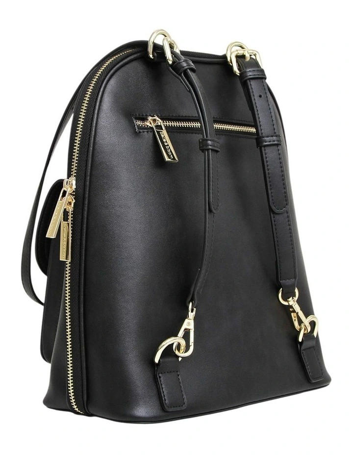5th Ave Leather Backpack in Black image 2