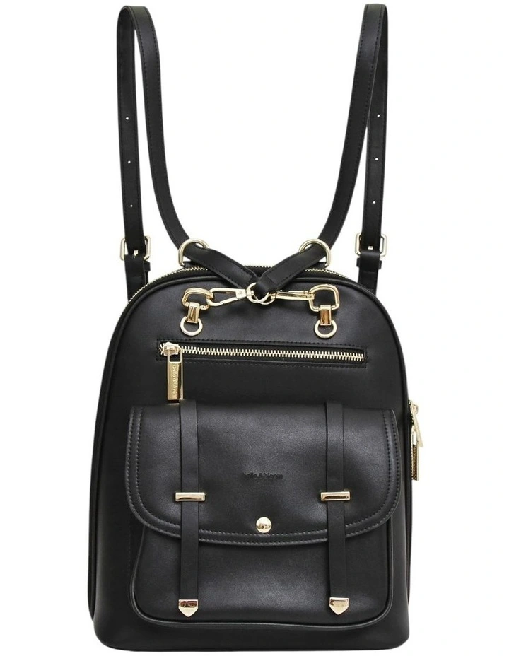 5th Ave Leather Backpack in Black image 6