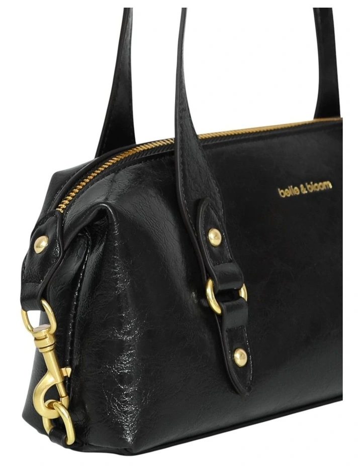 Tide Sling PU Bag in Black image 4