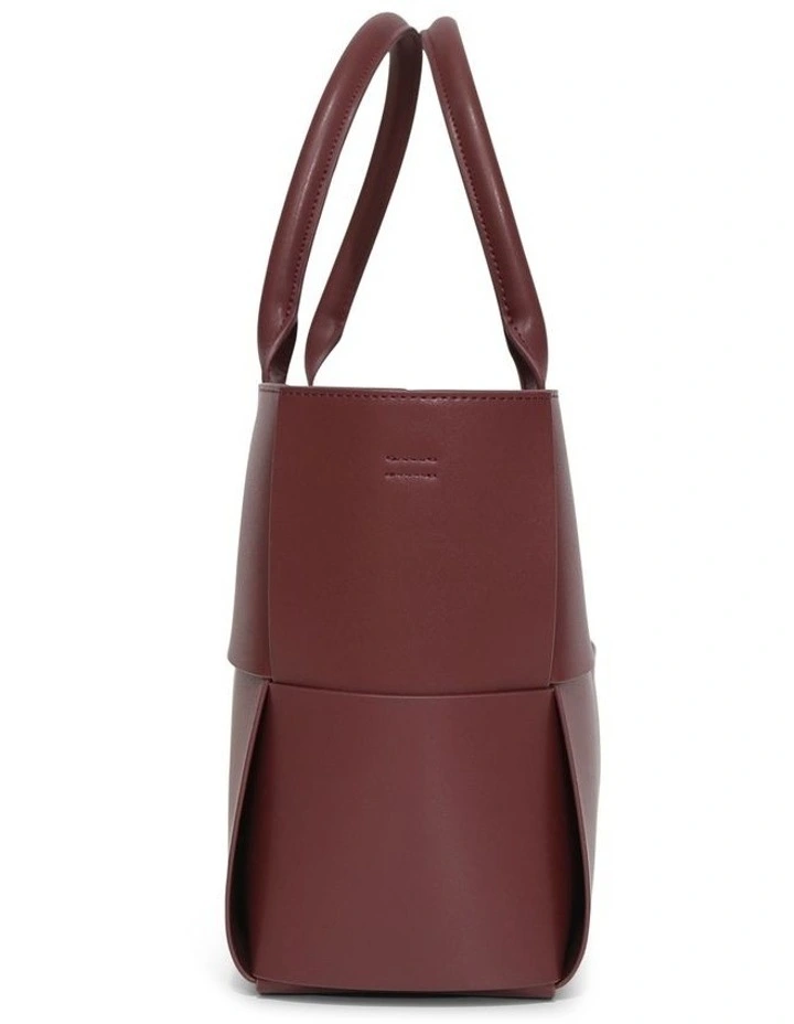 Long Way Home Woven Tote in Burgundy image 3