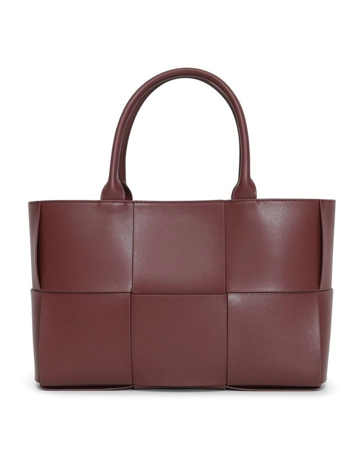 Long Way Home Woven Tote in Burgundy image 4