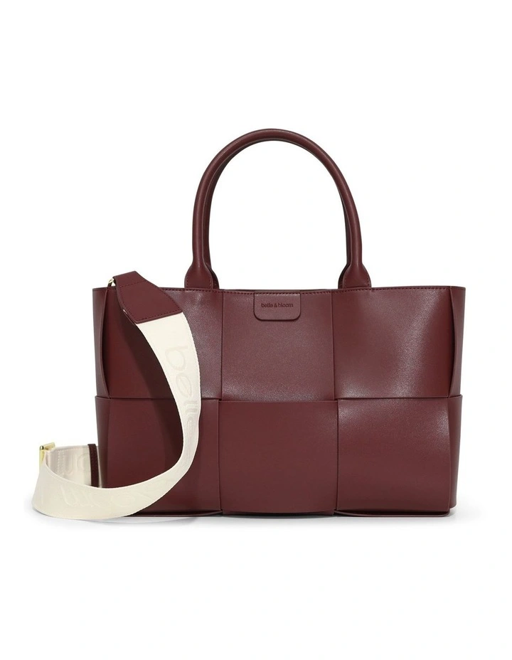 Long Way Home Woven Tote in Burgundy image 5