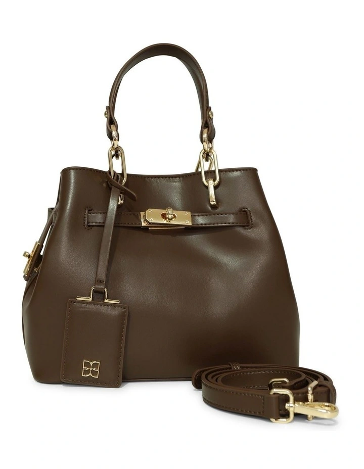 Gale Refined Bucket Bag in Chocolate image 2